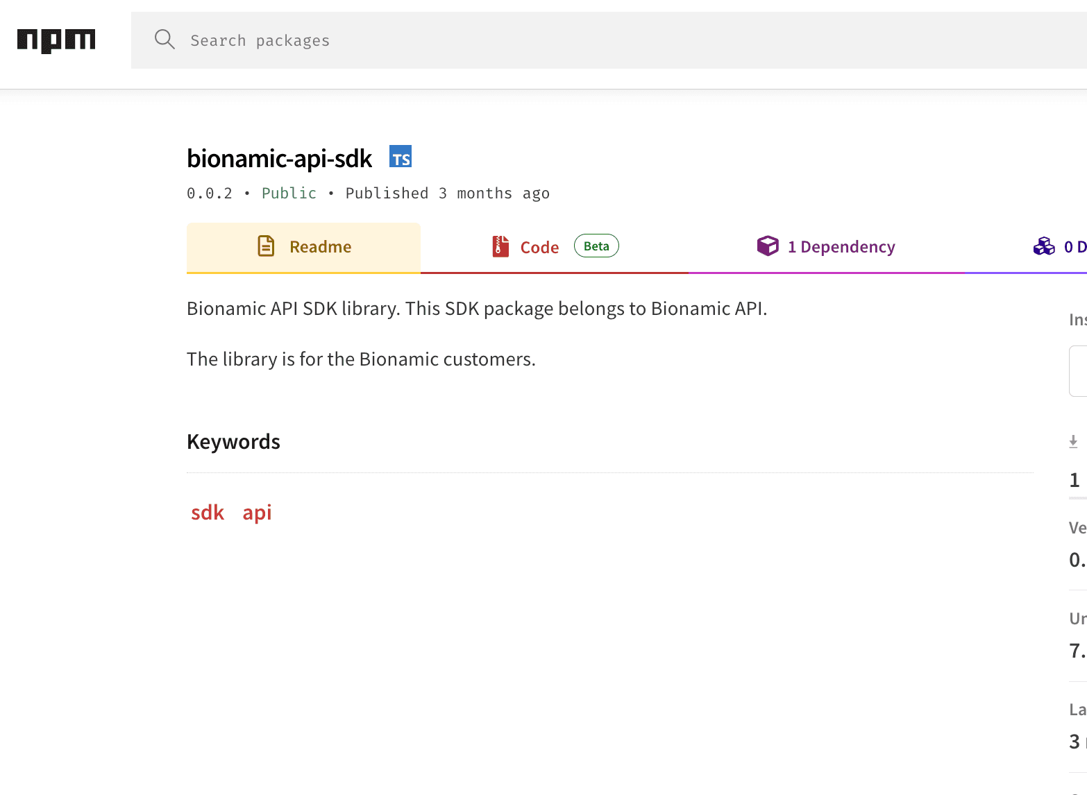 Bionamic API